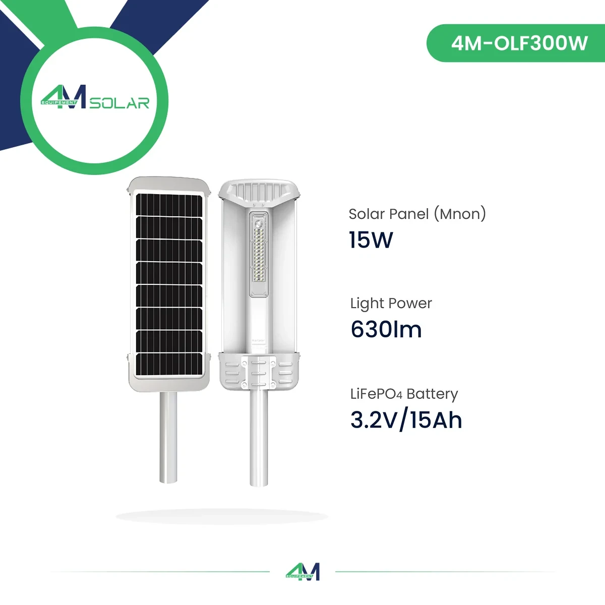Lampadaire Solaire 300W 4M-OLF-300W