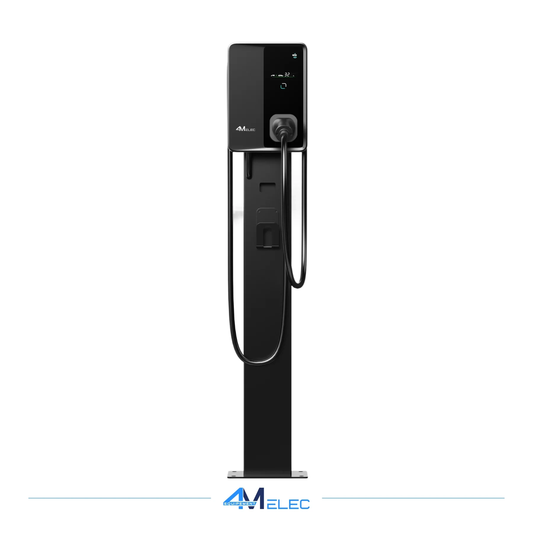 Pied de Support pour Borne de Recharge, 1,3 m Acier