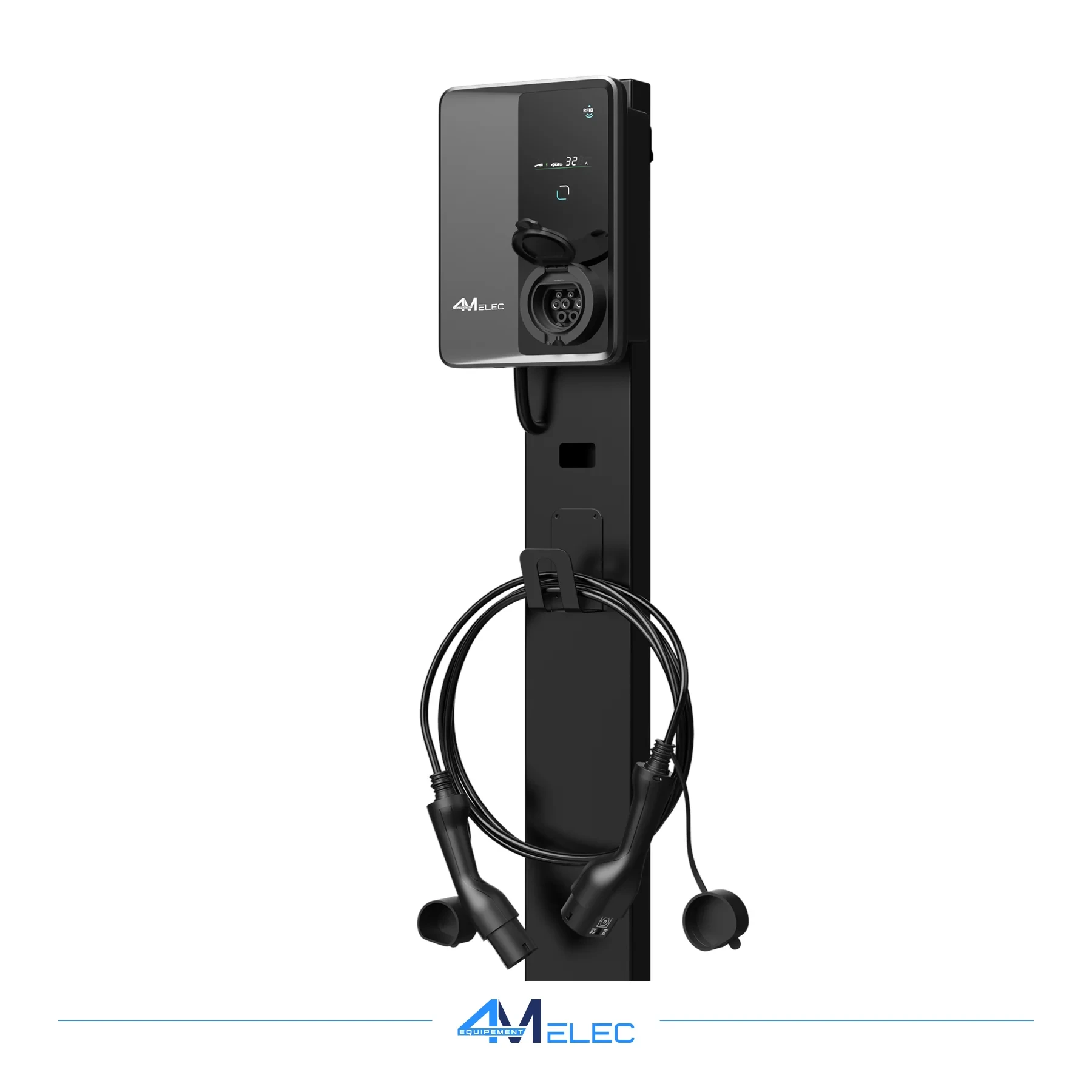 Pied de Support pour Borne de Recharge, 1,3 m Acier