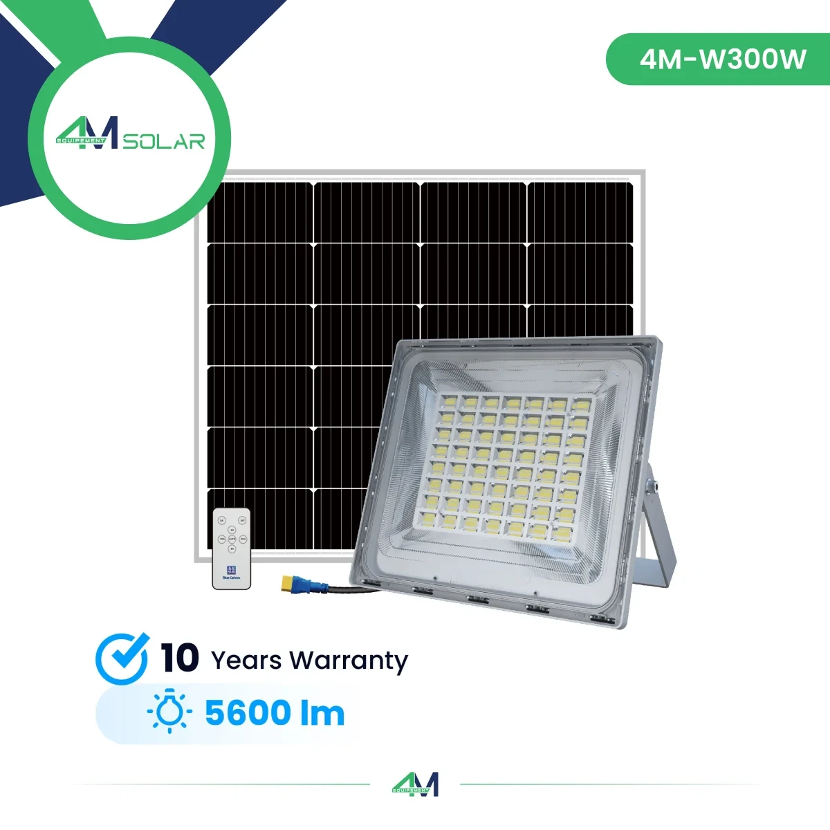 Projecteur Solaire 300W avec Télécommande